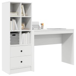 vidaXL Bureau Wit 145,5 x 40 x 127 cm 2 st
