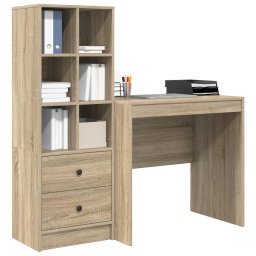 vidaXL Bureau Sonoma Eiken 125,5 x 50 x 127 cm 2 st