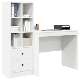 vidaXL Bureau Wit 135,5 x 50 x 127 cm 2 st