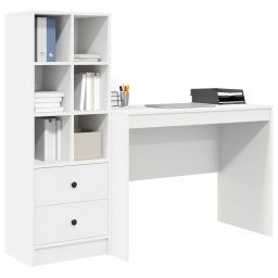 vidaXL Bureau Wit 145.5 x 50 x 127 cm 2 st