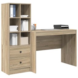 vidaXL Bureau Sonoma Eiken 145.5 x 50 x 127 cm 2 st