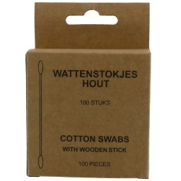 Bezouwen Wattenstokjes Hout
