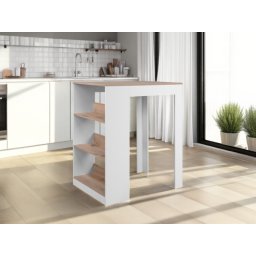 Keukeneiland TAMPICO wit/zweedse eik