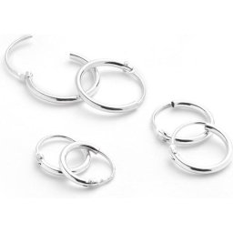 The Jewerly Collection - Set van 3 oorringen - 925 Zilver