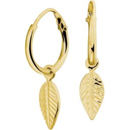 Glams Oorringen Veer Zilver - Goudkleurig