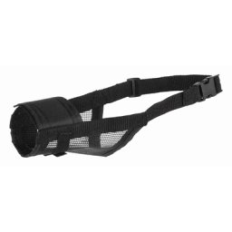 TRIXIE MUILKORF POLYESTER MET GAAS INZET ZWART XS-S 12-31 CM