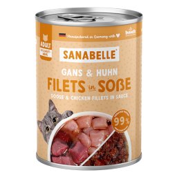 Sanabelle Vlees in Saus 6 x 380 g Kattenvoer - Gans & Kip