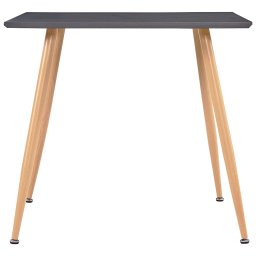 vidaXL Eettafel 80,5x80,5x73 cm MDF grijs en eikenkleurig