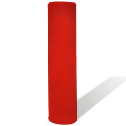 vidaXL Tapijt Rood 1 x 5 m Polyester