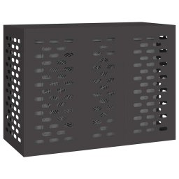 vidaXL Airconditioner hoes Zwart 110 x 50 x 80 cm Staal
