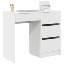 vidaXL Bureau Wit Bewerkt hout 90 x 37,5 x 75 cm
