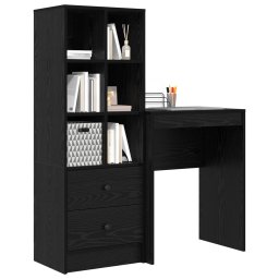 vidaXL Bureau Zwart Eiken 105,5 x 34 x 127 cm 2 st