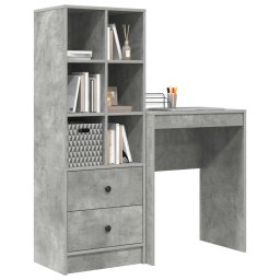 vidaXL Bureau Beton Grijs 105,5 x 34 x 127 cm 2 st