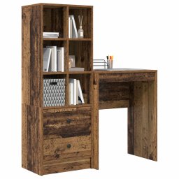 vidaXL Bureau Oudhout 105,5 x 34 x 127 cm 2 st