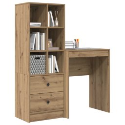 vidaXL Bureau Artisan Eiken 105,5 x 34 x 127 cm 2 st