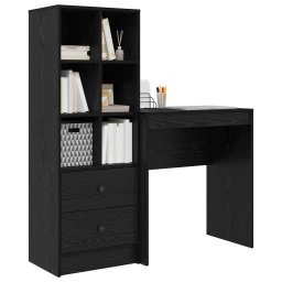 vidaXL Bureau Zwart Eiken 115,5 x 40 x 127 cm 2 st