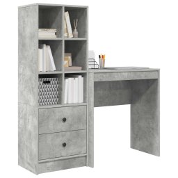 vidaXL Bureau Beton Grijs 115,5 x 40 x 127 cm 2 st