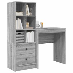 vidaXL Bureau Grijs Sonoma 115,5 x 40 x 127 cm 2 st