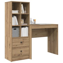 vidaXL Bureau Artisan Eiken 125,5 x 40 x 127 cm 2 st