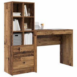 vidaXL Bureau Oudhout 135,5 x 40 x 127 cm 2 st
