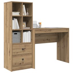 vidaXL Bureau Artisan Eiken 135,5 x 40 x 127 cm 2 st
