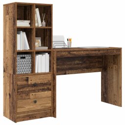 vidaXL Bureau Oudhout 145,5 x 40 x 127 cm 2 st