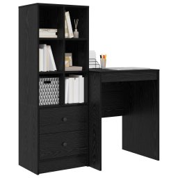 vidaXL Bureau Zwart Eiken 105,5 x 50 x 127 cm 2 st