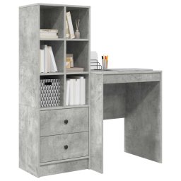 vidaXL Bureau Beton Grijs 105,5 x 50 x 127 cm 2 st