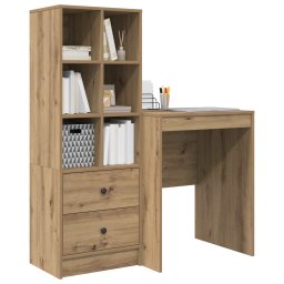 vidaXL Bureau Artisan Eiken 105,5 x 50 x 127 cm 2 st