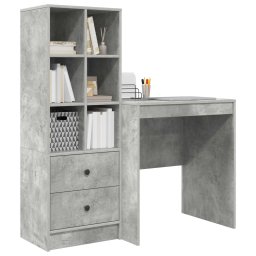 vidaXL Bureau Beton Grijs 115,5 x 50 x 127 cm 2 st