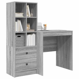 vidaXL Bureau Grijs Sonoma 115,5 x 50 x 127 cm 2 st
