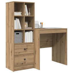 vidaXL Bureau Artisan Eiken 115,5 x 50 x 127 cm 2 st