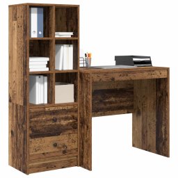 vidaXL Bureau Oudhout 125,5 x 50 x 127 cm 2 st