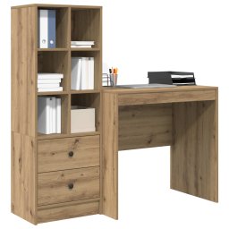 vidaXL Bureau Artisan Eiken 125,5 x 50 x 127 cm 2 st