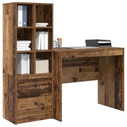 vidaXL Bureau Oudhout 135,5 x 50 x 127 cm 2 st