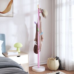 vidaXL Kapstok 172 cm gepoedercoat ijzer roze