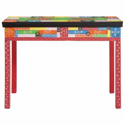 vidaXL Schrijfbureau met lade met opslag Multikleur 100 x 50 x 77 cm