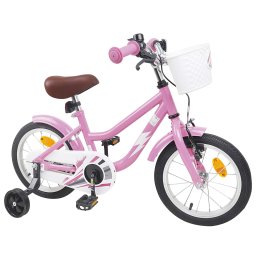 vidaXL Kinderfiets 12 Inch voor 2-4 jaar oud Lichtroze