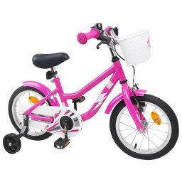 vidaXL Kinderfiets 12 Inch voor 2-4 jaar oud Donkerroze