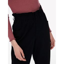 Only Maat - W30 X L32 Broek Onlpoptrash-ova Life Hw Ank Crt Pnt Black Dames