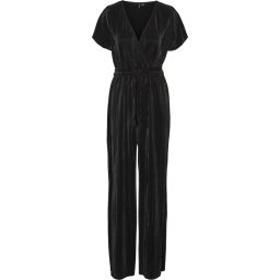 Vero Moda Maat - L Broek Vmrikki S/s Plisse Jumpsuit Exp Black Dames