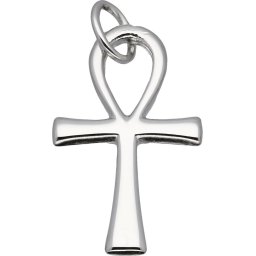 Glow hanger - kruisje - zilver - 24 x 15 mm - levensteken