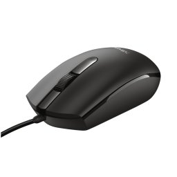 Trust BASI WIRED MOUSE Muis Zwart