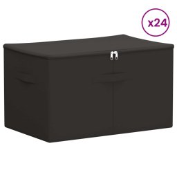 vidaXL Opbergbox 24 st Nonwoven stof 55 x 35 x 32 cm 61,6 L Antraciet