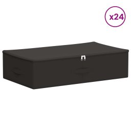 vidaXL Opbergbox 24 st Nonwoven stof 70 x 40 x 18 cm 50,4 L Antraciet