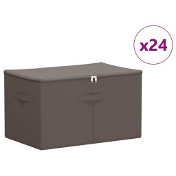 vidaXL Opbergbox 24 st Nonwoven stof 55 x 35 x 32 cm 61,6 L Grijs