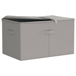 vidaXL Opbergbox 2 st Nonwoven stof 60 x 43 x 35 cm 90,3 L Grijs