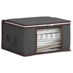 vidaXL Opbergdoos met Transparante Zijraam 2 st Nonwoven stof 33,6 L