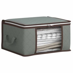 vidaXL Opbergdoos met Transparante Zijraam 2 st Nonwoven stof 33,6 L