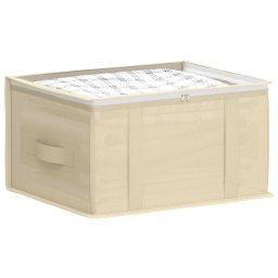 vidaXL Opbergdoos met transparant bovenraam 2 st Nonwoven stof 33,6 L